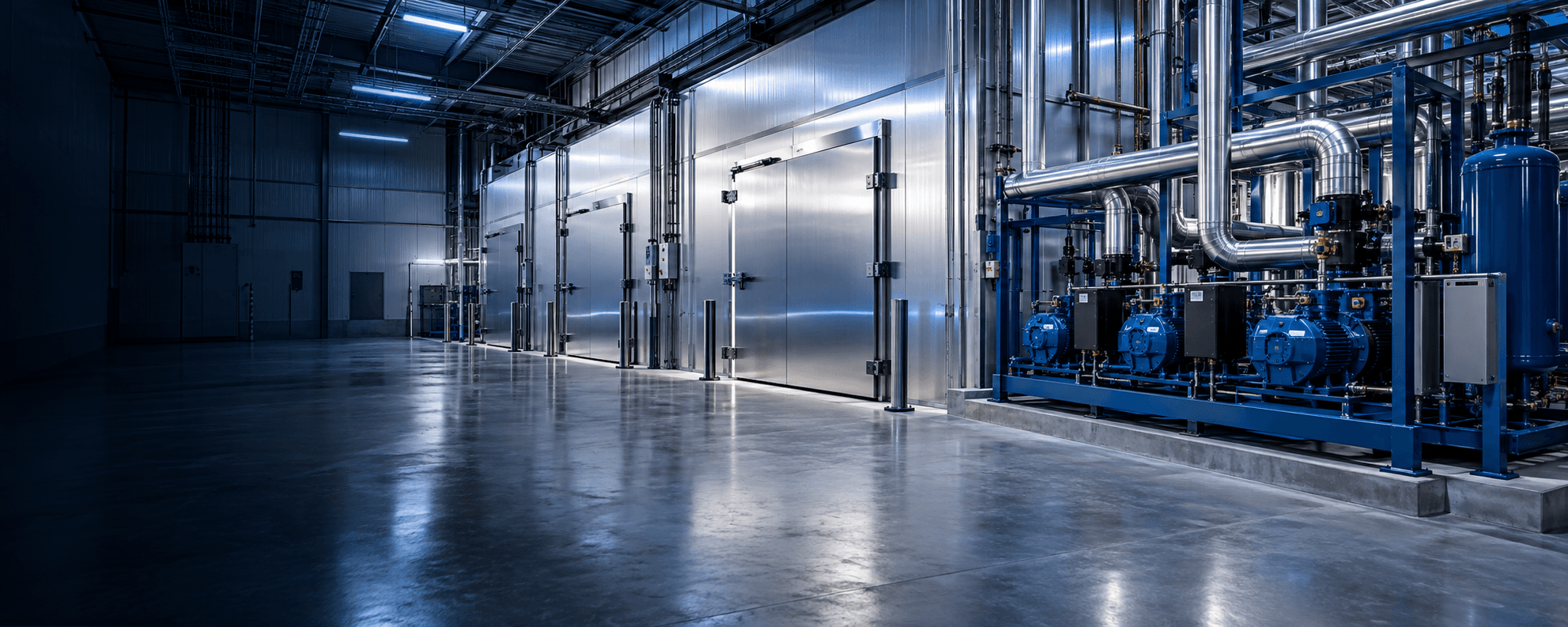 Instalação de refrigeração industrial